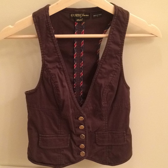 Guess Tops - 3 for $23! ⚜️GUESS Jeans brown vest⚜️
